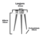 Mesa De Apoio Retrô Valentina - Freijó - Rpm Móveis