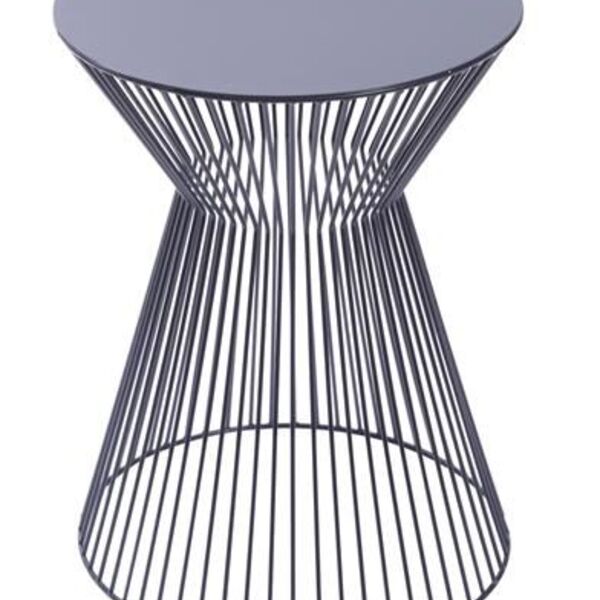 Mesa De Apoio Sereia Com Tampo Metálico E Estrutura Em Metal