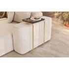 Mesa De Apoio Slim Ébano Em Metal Ouro