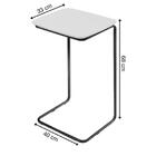 Mesa De Apoio Slim Preto Em Metal Cromado