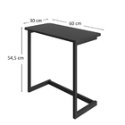 Mesa De Apoio Sofa Sala Canto Luxo - Preta