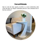 Mesa De Apoio Tampo Redondo Artely Tutti Off White