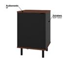 Mesa De Apoio Tubular Com 1 Porta Brv - Preto/castanho