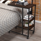 Mesa De Apoio Vintage Para Cama Emili Preto E Castanho