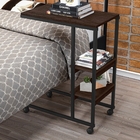 Mesa De Apoio Vintage Para Cama Emili Preto E Castanho