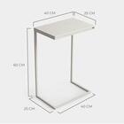 Mesa De Apoio Wire Aço Carbono Porcelana - Linee