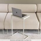 Mesa De Apoio Wire Aço Carbono Porcelana - Linee