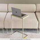 Mesa De Apoio Wire Aço Carbono Taupe - Linee