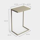 Mesa De Apoio Wire Aço Carbono Taupe - Linee