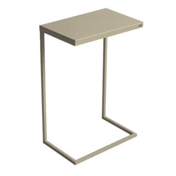 Mesa De Apoio Wire Aço Carbono Taupe - Linee