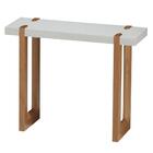 Mesa De Apoio Zurique Univ 70 Cm Tampo Madeira Branco Base Ma