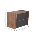 Mesa De Atendimento 0.90 Verdu Noce Preto