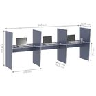 Mesa De Atendimento 3 Lugar Iron Azul