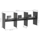 Mesa De Atendimento 3 Lugar Iron Preto Onix