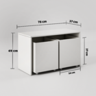 Mesa De Atividades Infantil 78x37cm Com 2 Baús  Branco