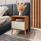 Mesa De Cabceira Retro Liverpool Naturalle Off White