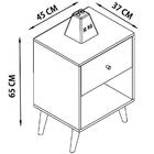 Mesa De Cabeceira 01 Gaveta Re001 Branco Mel Pp Milani Store