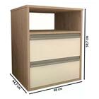 Mesa De Cabeceira 02 Gavetas Mc25 Nova Noce Branco Mobile