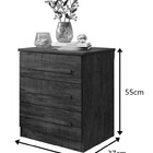 Mesa De Cabeceira 03 Gavetas Império Benetil Cinamomo-off Whi