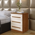 Mesa De Cabeceira 03 Gavetas Império Benetil Cinamomo-off Whi