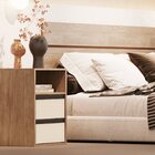 Mesa De Cabeceira 100% Mdf2 Gavetas 1 Nicho Linea Carvalho/of