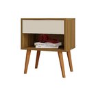 Mesa De Cabeceira 100% Mdf 1 Gaveta 1 Nicho Pés Palito Vivare