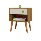 Mesa De Cabeceira 100% Mdf 1 Gaveta 1 Nicho Pés Palito Vivare