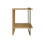 Mesa De Cabeceira 100% Mdf Com Metalon Infinity  Off White/na