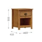 Mesa De Cabeceira 1 Gav Madeira Maciça 46 Cm 9100 Milani Store