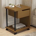 Mesa De Cabeceira 1 Gaveta 1 Nicho  Amêndoa Clean