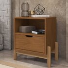 Mesa De Cabeceira 1 Gaveta 1 Nicho Antares  Cedro