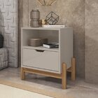 Mesa De Cabeceira 1 Gaveta 1 Nicho Antares  Off White