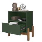 Mesa De Cabeceira 1 Gaveta 1 Nicho Antares  Verde Oliva