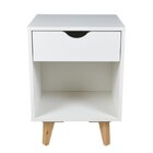 Mesa De Cabeceira 1 Gaveta 1 Nicho Bilbo  Preto