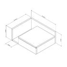 Mesa de Cabeceira 1 Gaveta 1 Nicho Lateral - Castanho