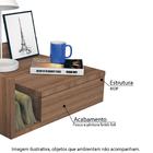 Mesa de Cabeceira 1 Gaveta 1 Nicho Lateral - Castanho