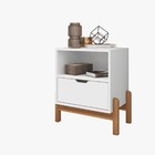 Mesa De Cabeceira 1 Gaveta 1 Nicho Pés Em Madeirai Antares Br