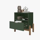 Mesa De Cabeceira 1 Gaveta 1 Nicho Pés Em Madeirai Antares Ve