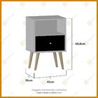 Mesa de Cabeceira 1 Gaveta 1 Nicho Retrô Mb2014 Bechara