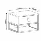 Mesa De Cabeceira 1 Gaveta 1 Nicho Sigma C14 Champagne/cedro