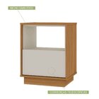 Mesa De Cabeceira 1 Gaveta 1 Nicho Zurik 100% Mdf Branco