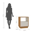 Mesa De Cabeceira 1 Gaveta 1 Nicho Zurik 100% Mdf Branco