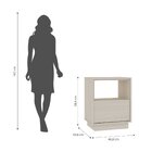 Mesa De Cabeceira 1 Gaveta 1 Nicho Zurik 100% Mdf Preto/freijó