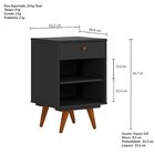 Mesa De Cabeceira 1 Gaveta 1 Prateleira Retrô Plus  Branco