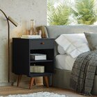 Mesa De Cabeceira 1 Gaveta 1 Prateleira Retrô Plus  Branco