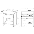 Mesa De Cabeceira 1 Gaveta 48 Cm Dm126 Dtall