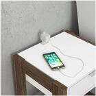 Mesa De Cabeceira 1 Gaveta Az1016 Branco/nogal