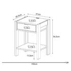 Mesa De Cabeceira 1 Gaveta Az1016 Branco/nogal
