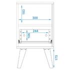 Mesa De Cabeceira 1 Gaveta Branco/pe Retro Preto Mdp 15mm