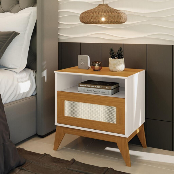 Mesa De Cabeceira 1 Gaveta City Edn Móveis